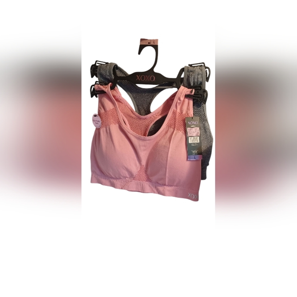 XOXO Miss's Pink and Gray Very Comfortable Sports Bra Set 38 A, B Pre-Teen
